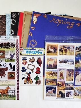 NWT Horses Scrapbooking Stickers & Pages Lot